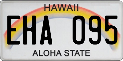 HI license plate EHA095