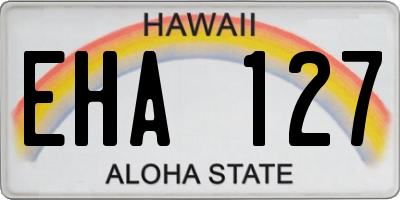 HI license plate EHA127