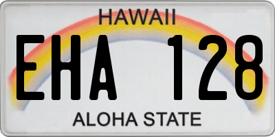 HI license plate EHA128