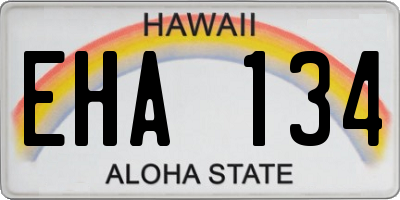 HI license plate EHA134