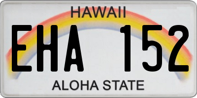 HI license plate EHA152