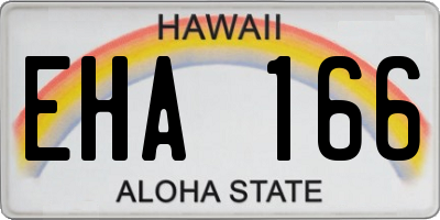 HI license plate EHA166