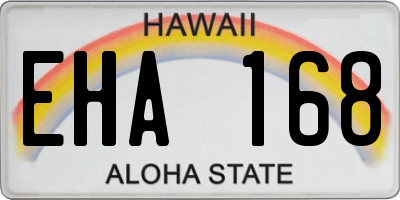 HI license plate EHA168