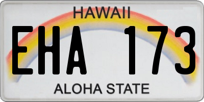 HI license plate EHA173