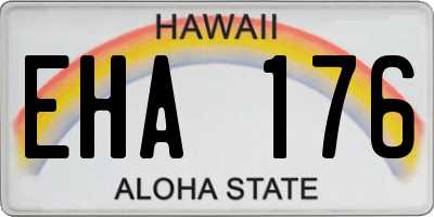 HI license plate EHA176