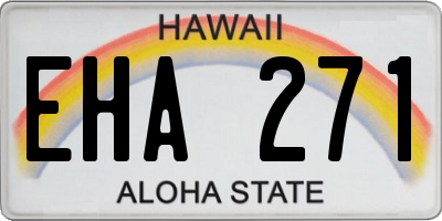 HI license plate EHA271