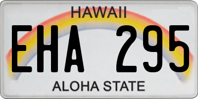 HI license plate EHA295