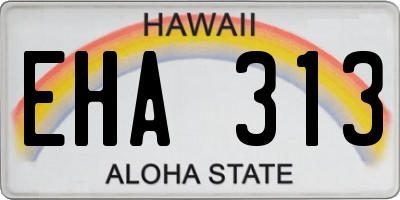 HI license plate EHA313