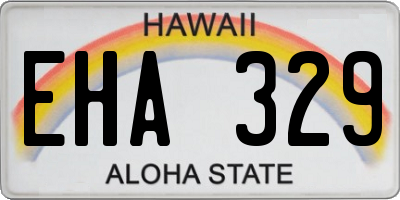 HI license plate EHA329