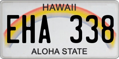 HI license plate EHA338
