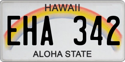 HI license plate EHA342