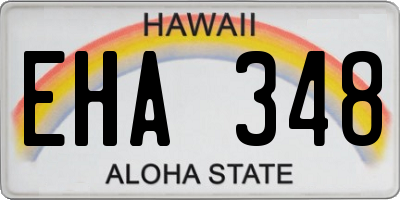 HI license plate EHA348