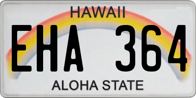 HI license plate EHA364