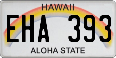 HI license plate EHA393