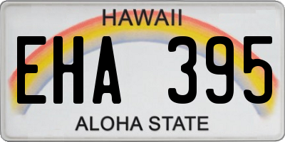 HI license plate EHA395