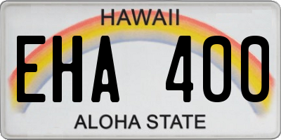 HI license plate EHA400