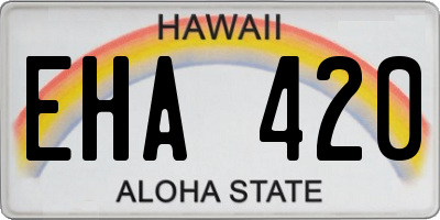HI license plate EHA420