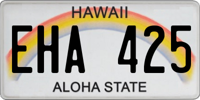 HI license plate EHA425