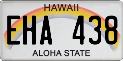 HI license plate EHA438