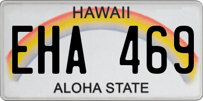 HI license plate EHA469