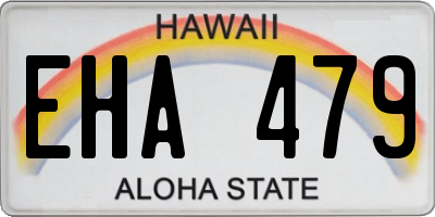 HI license plate EHA479