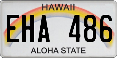 HI license plate EHA486