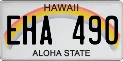 HI license plate EHA490