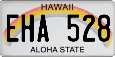 HI license plate EHA528