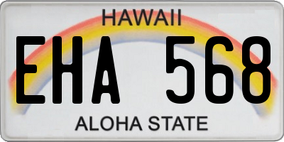 HI license plate EHA568