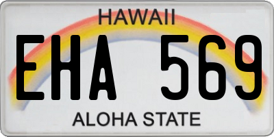 HI license plate EHA569