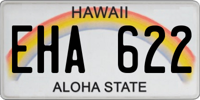 HI license plate EHA622