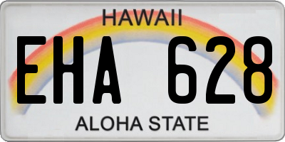 HI license plate EHA628