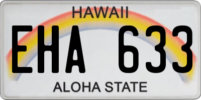 HI license plate EHA633