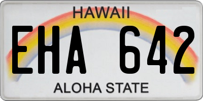 HI license plate EHA642
