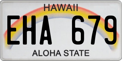 HI license plate EHA679