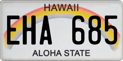 HI license plate EHA685