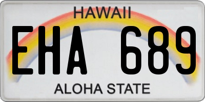 HI license plate EHA689