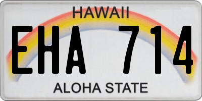 HI license plate EHA714