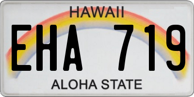HI license plate EHA719