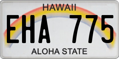 HI license plate EHA775