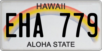 HI license plate EHA779