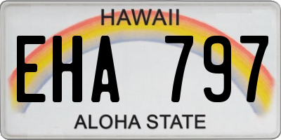 HI license plate EHA797