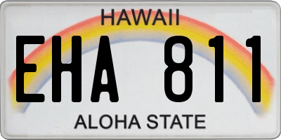 HI license plate EHA811