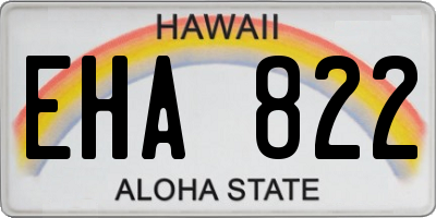 HI license plate EHA822