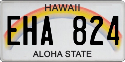 HI license plate EHA824