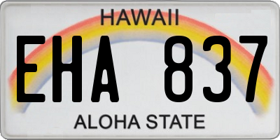 HI license plate EHA837