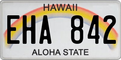 HI license plate EHA842