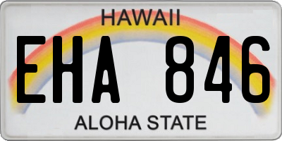 HI license plate EHA846