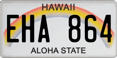 HI license plate EHA864