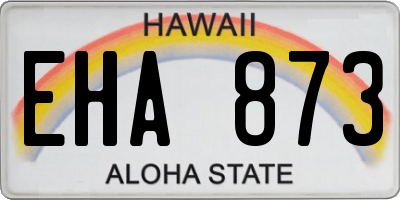 HI license plate EHA873